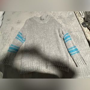 AERIE sweater XS like new top gray blue wool oversized loose fit